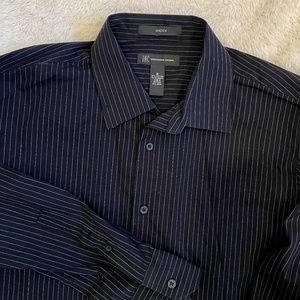 INC Men's black pinstriped Medium Shirt
